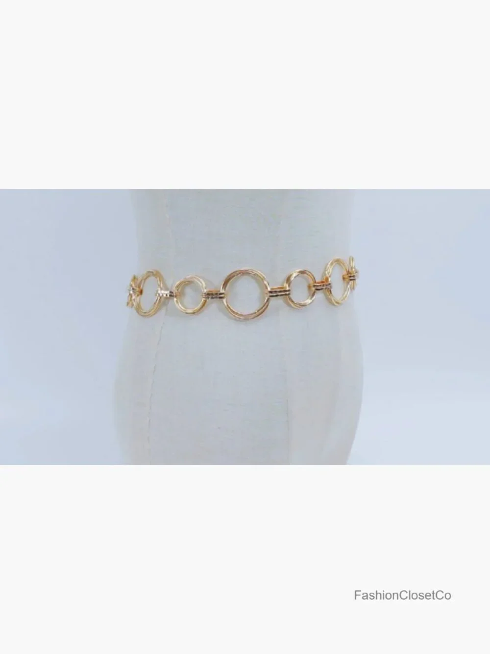 Metal Chain Dress Belt Hollow Out Leaf Bead Pendant Sweater Belt Skinny Waist